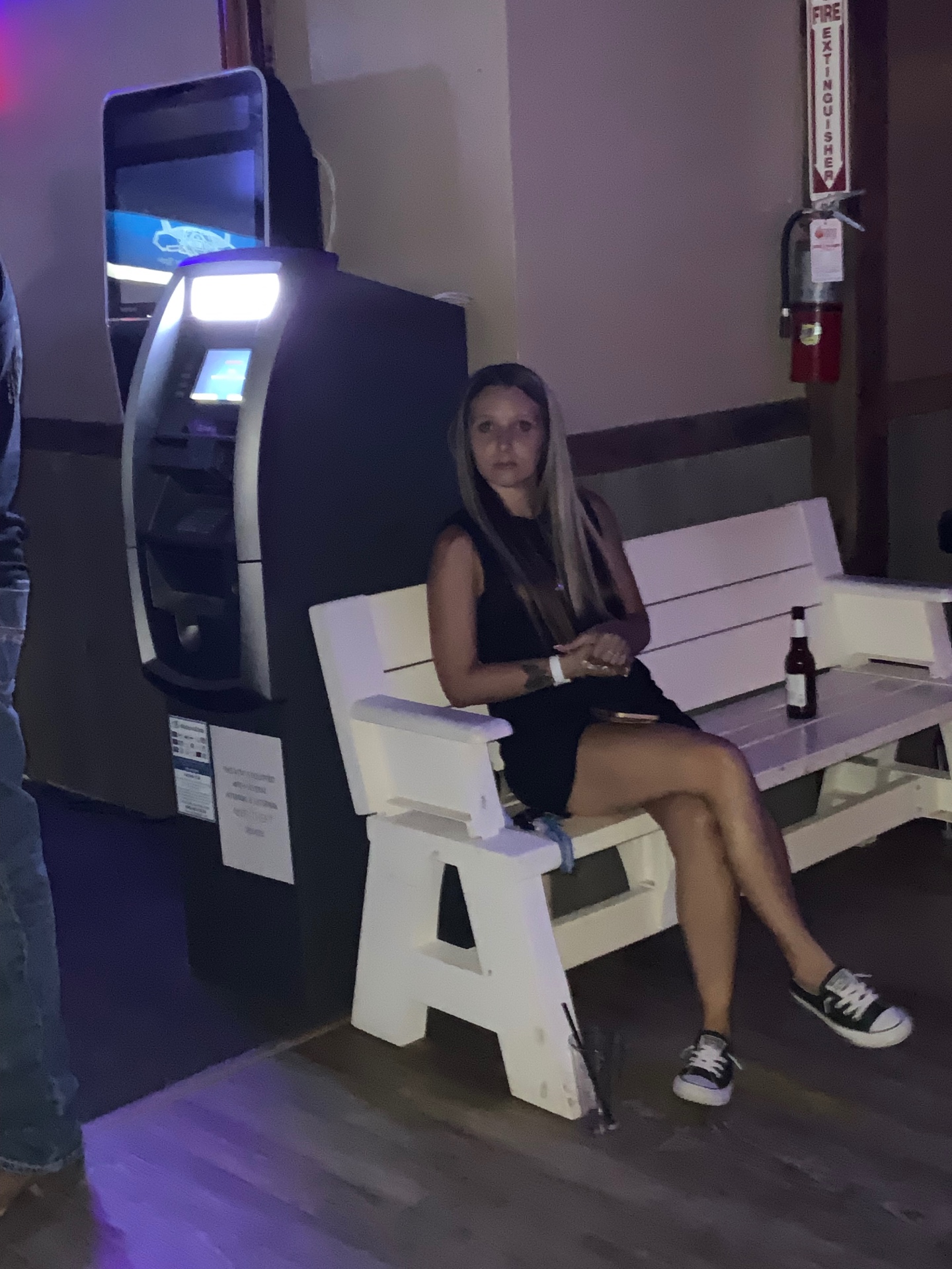 Guest relaxing between karaoke songs at the venue